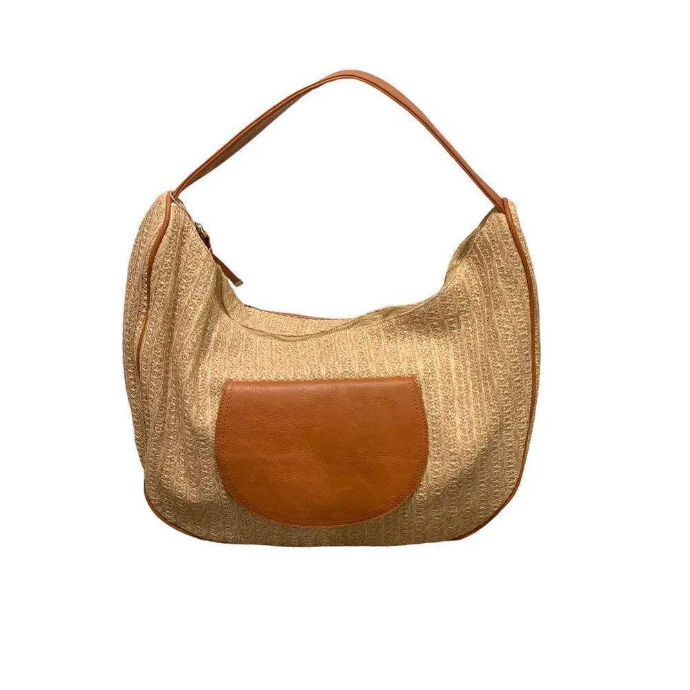Anthropologie X Urban Originals Oversized Raffia Straw Shoulder Tote Bag
